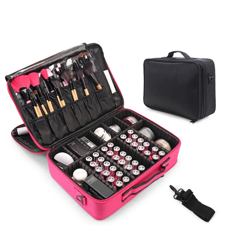 

New Fashion Women Cosmetic Bag Travel Makeup Organizer Female Girl Professional Make Up Box Cosmetics Pouch Bags Beauty Case Hot