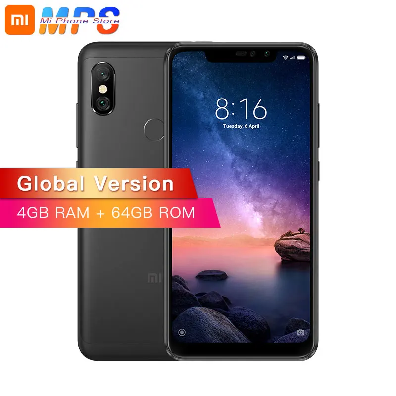 Global version Xiaomi Redmi Note 6 Pro 4GB 64GB Smartphone Snapdragon 636 Octa Core 4000mAh 6.26\ Global version Xiaomi Redmi Note 6 Pro 4GB 64GB Smartphone Snapdragon 636 Octa Core 4000mAh 6.26\