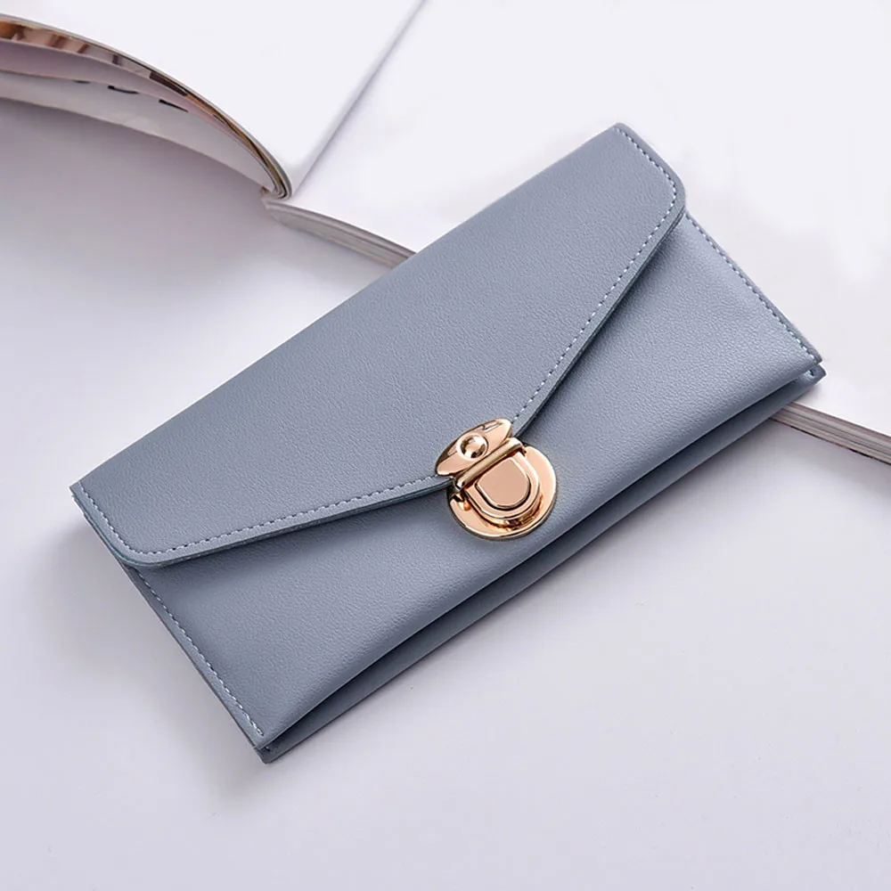 

Woman Wallets Delicate Purses Card Holder Designer Famous Brand Female Ladies Purse Solid Leather Handbag Thin Carteira Gift2017