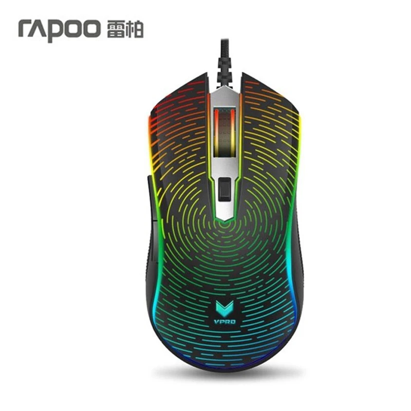 

RAPOO V25S Optical Gaming Wired Mouse 7000DPI Programmable RGB Backlight Computer Mice