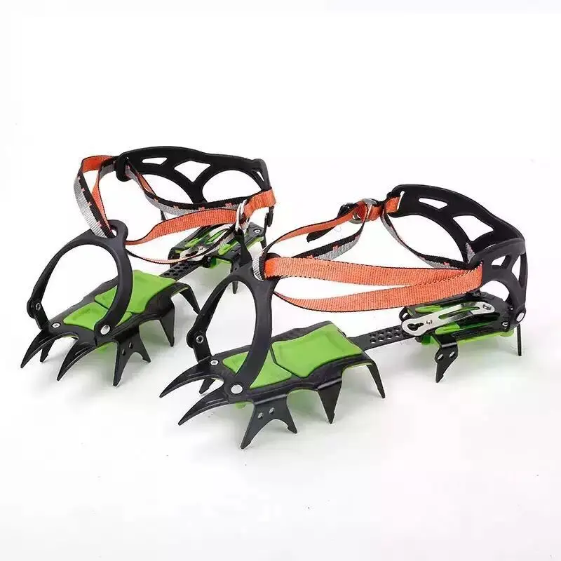 

Adjustable 1Pair 14 Tooth Professional Crampon Outdoor Climbing Skiing Fishing Snow Antiskid Bundle Shoe Cover Steel Ice Gripper