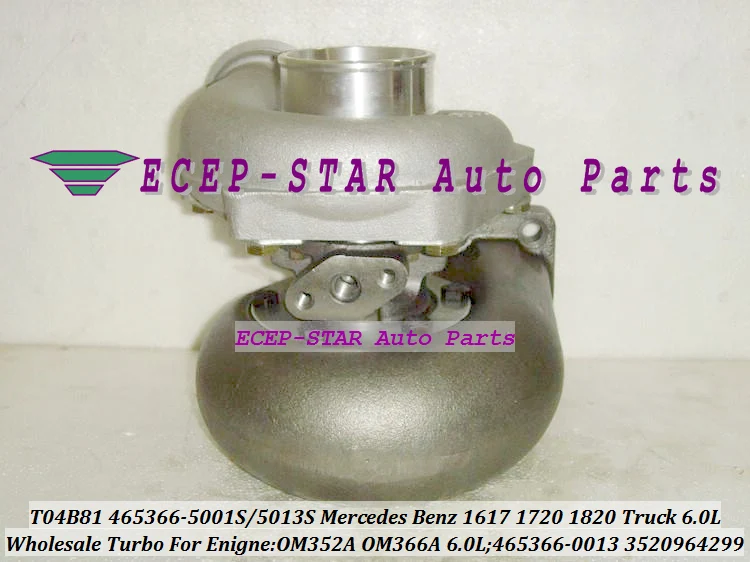 T04B81 465366-5001S 465366-5013S 465366-0013 3520964299 Turbo For Mercedes Benz 1617 1720 1820 Truck OM352A OM366A 6.0L (2)