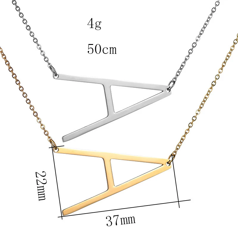Мода 26 ожерелья с подвесками в виде букв Алфавит 3 цвета нержавеющая сталь колье первоначальное ожерелье для женщин Девушка ювелирные изделия колье SP-102