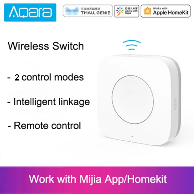Ceny Oryginalny Xiao mi Aqara inteligentna bezprzewodowa klucz przełącznika inteligentna aplikacja pilot ZigBee bezprzewodowy przełącznik dla mi aplikacja domowa