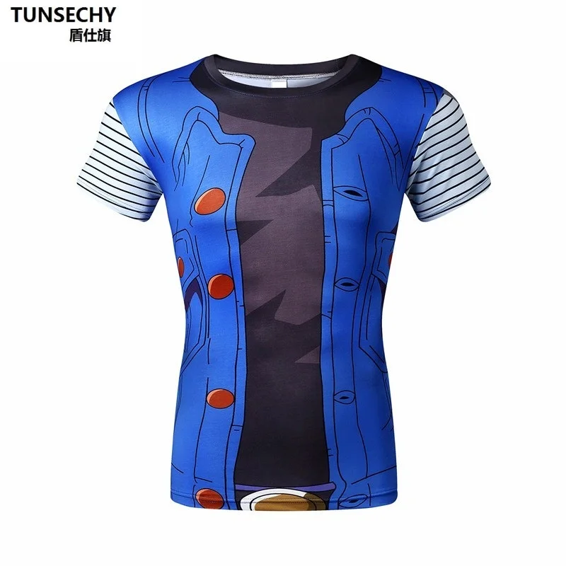 2017 الرجال الموضة الجديدة غوكو دراغون 3d الطباعة تشيرتس عارضة كم قصير تأثيري t-shirt ضغط ياقة [بولما النساء الصورة