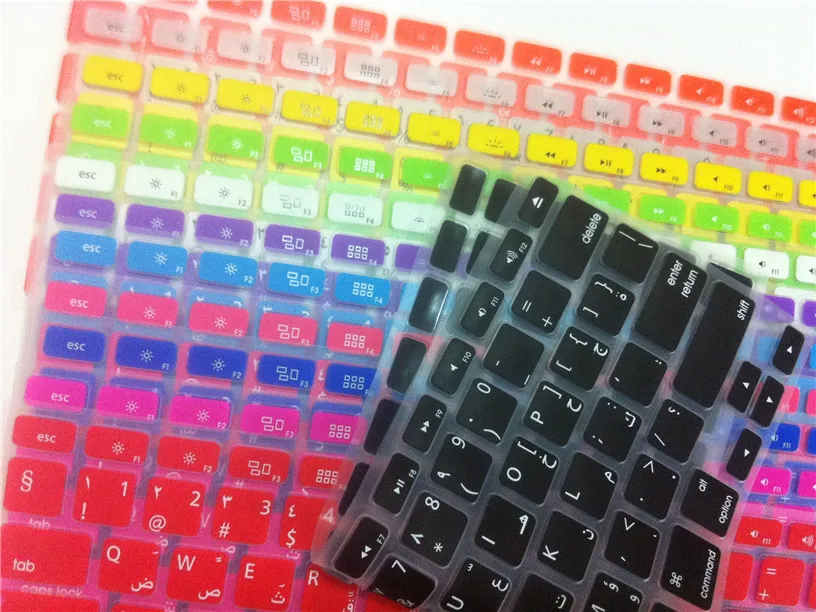 arabic words keyboard protector film for macbook pro air retina 13 keyboard cover with letters