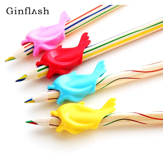 

8pc/set Pencil Grips Occupational Therapy Handwriting Aid Kids student School Stationery Pen Control Right Silicone Writing