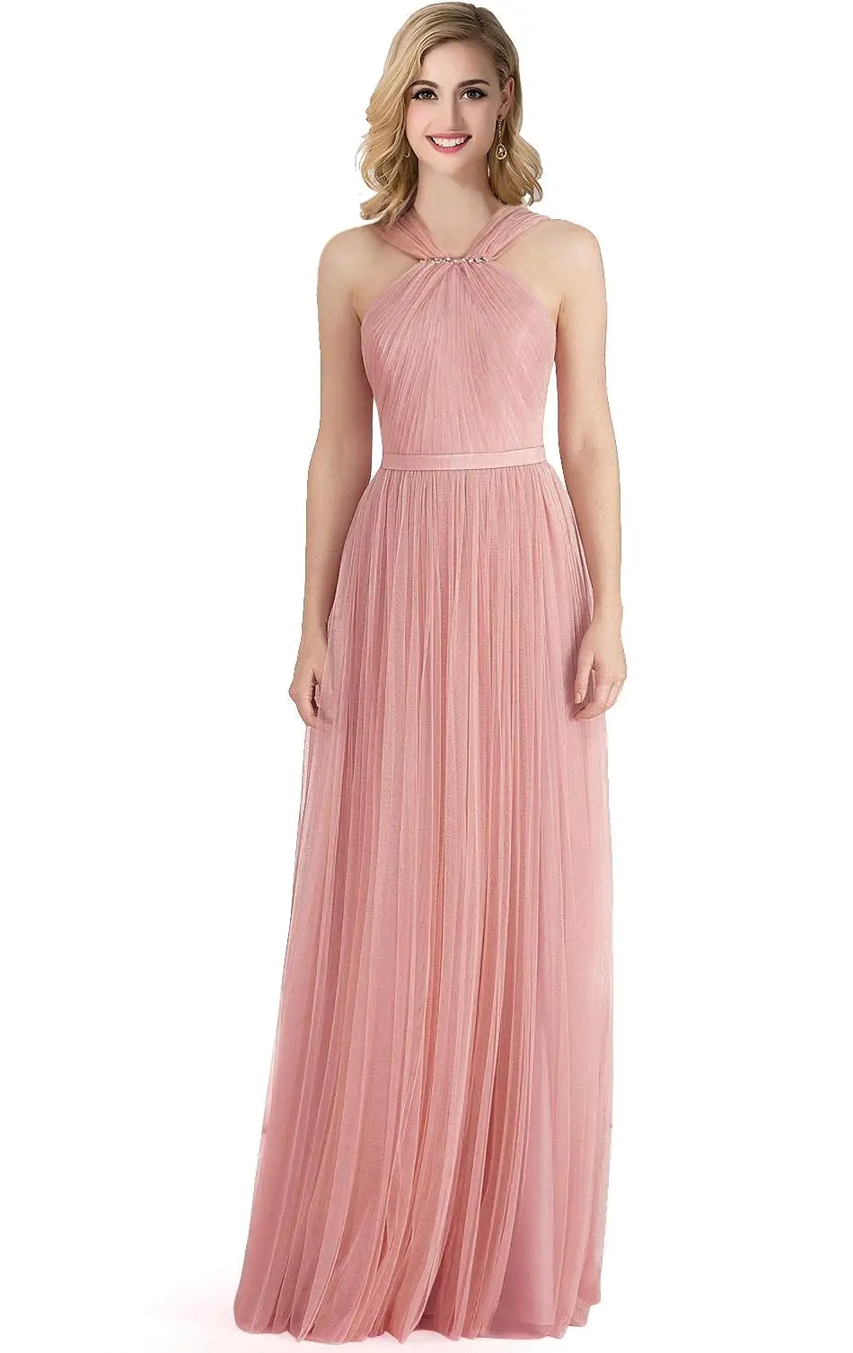 Wedding Bridesmaid Dresses Under 50 online get cheap bridesmaid dresses under 50 aliexpress com new arrival long pink vestido de festa soft tulle bridesmaid