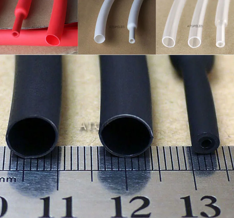 

6mm Diameter Adhesive Lined 4:1 Heat Shrink Tubing Dual-wall Waterproof ROHS 5M