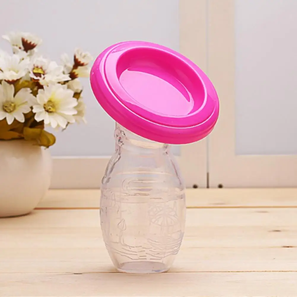 None Silicone Breastfeeding Manual Nursing Strong Suction Reliever Breast Pumps Feeding Milk Sucking Bottle - Цвет: Rose red