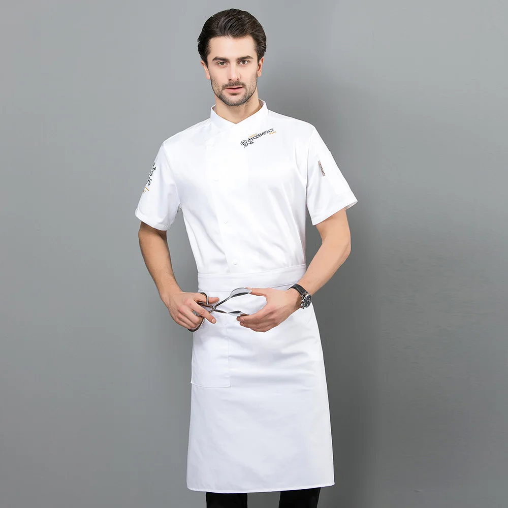 4 вида цветов Еда Услуги вышивка униформа для повара отеля общественного питания Кухня мужские шеф-повар куртка плита рабочая одежда шеф-повар форма офицантки