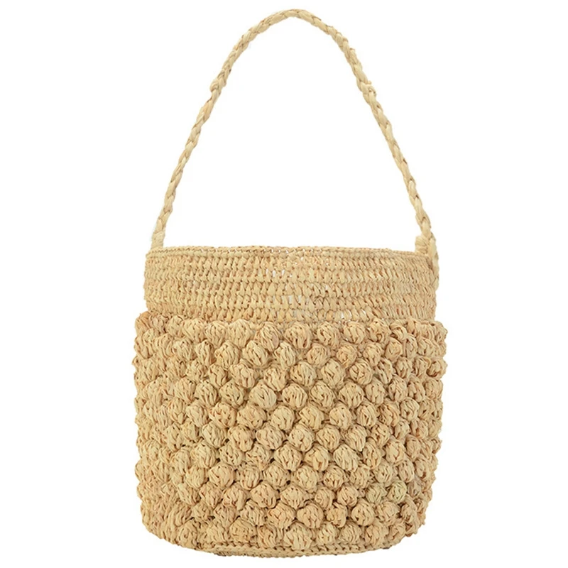 

NEW-Fashion Straw Bag Ladies Popular Beach Woven Handbag Ladies Cute Travel Clutch Bag