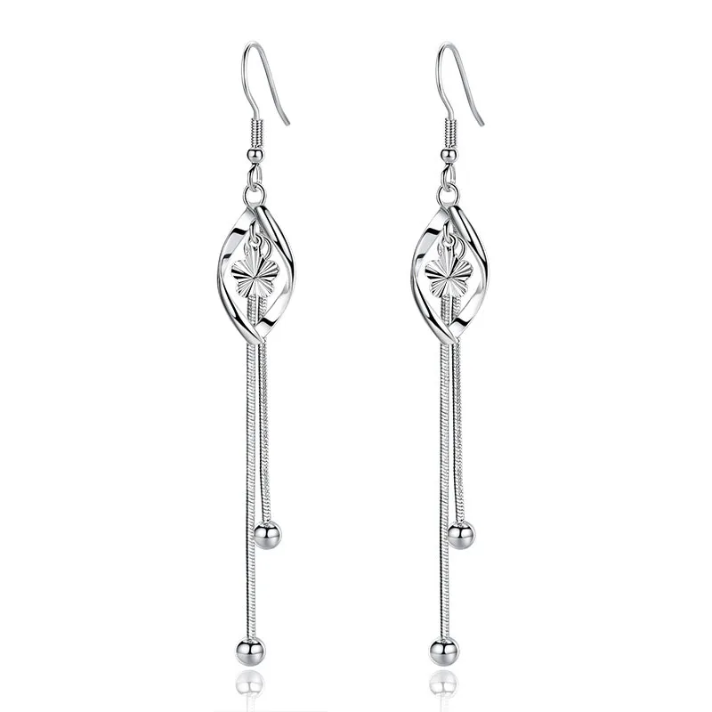 

Wedding Party Jewelry Elegant Sunflower Rhinestone Crystal Drop Earrings Exaggerated Female Long Tassel Earrings Bride Ear E477
