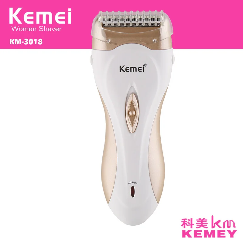 

KEMEI Rechargeable Lady Epilator Shaver Waterproof Shaving Machine Female Care Body Leg Bikini Hair Clipper trimmer Dual Use