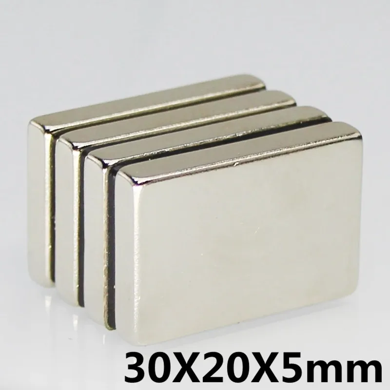 2 шт. 30x20x5 мм неодимовый магнит Блок N35 постоянный супер сильный Мощный маленький Магнитный Магнит квадратный