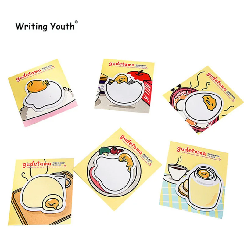 Милые наклейки Sanrio Gudetama Lazy Egg Sticky Notes планировщик указатель страниц почтовые