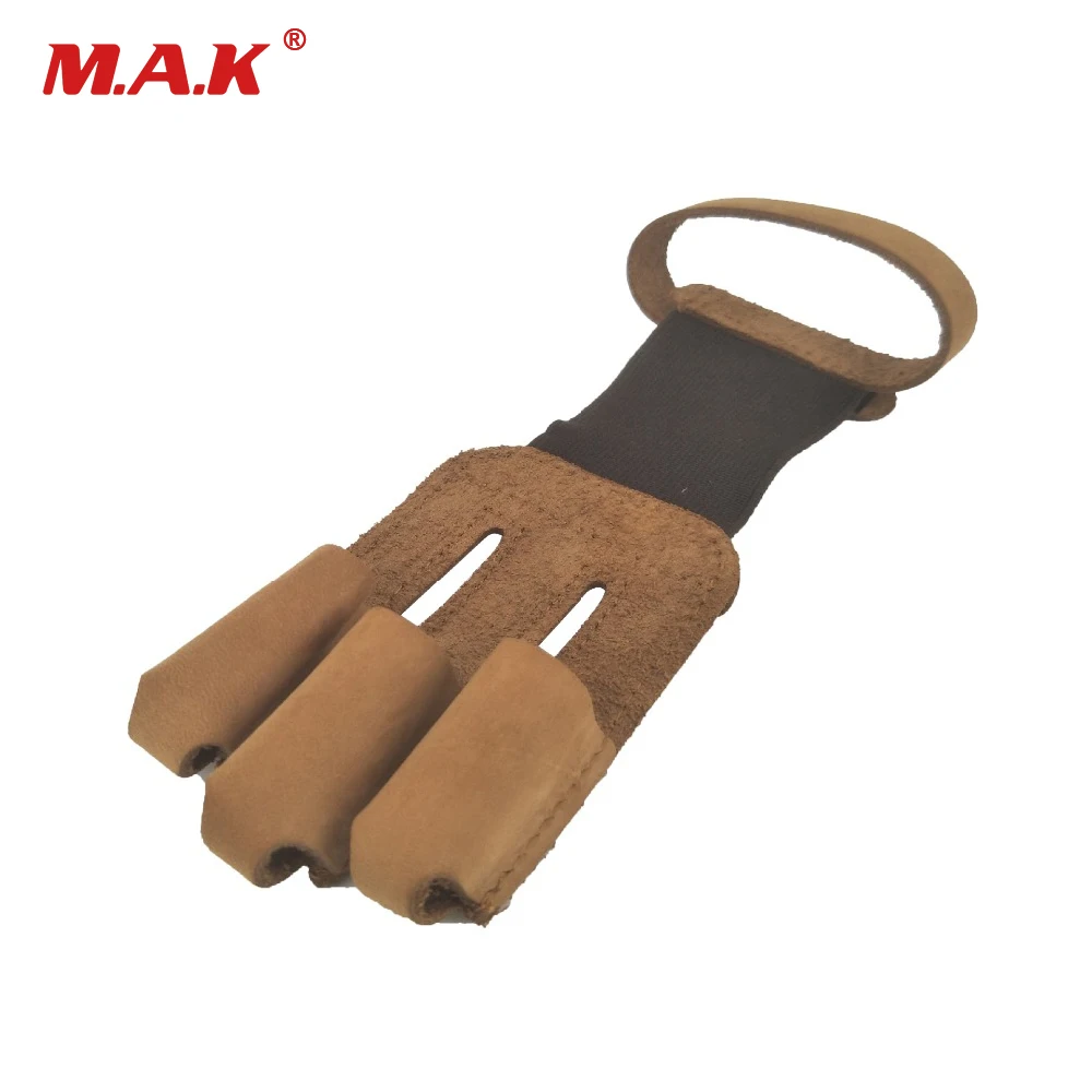 

New 3 Finger Protect Glove Leather Three Finger Design General Purpose for Recurve Bow Archery Shooting Hunting