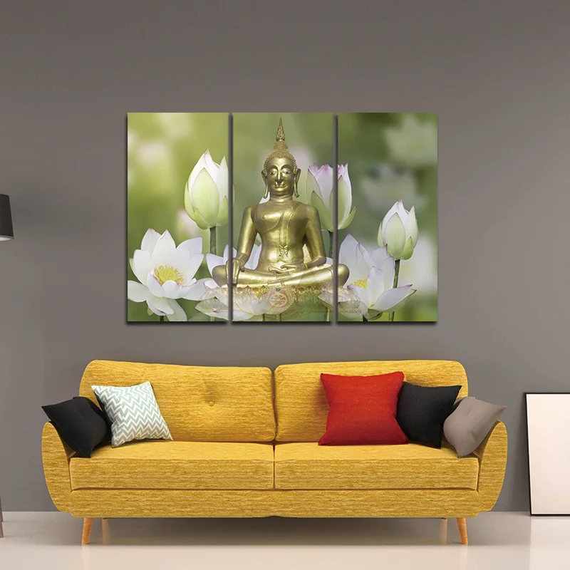 Lotus Flower Zen Painting wall art canvas painting Buddha print