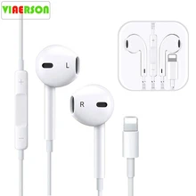 Official Original Earphone For iPhone 7 8 Plus X XS Max In Ear Stereo Earphone with Microphone For Lightning iPhone Sport Earbud