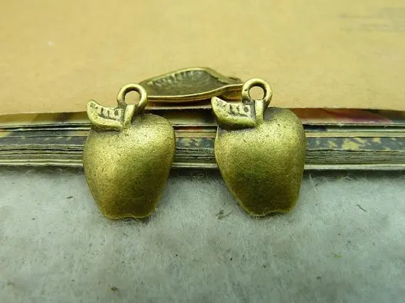 20pcs 10x16mm Antique Bronze Lovely Mini Apple Charm Pendant C3321 |