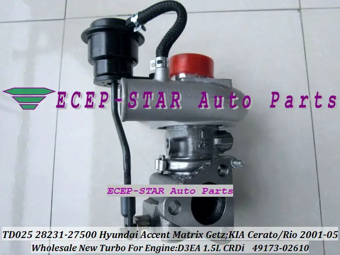 TD025 28231 27500 49173 02620 Turbo для HYUNDAI акцент Гетц Matrix KIA Cerato Rio 01 D3EA 02610 л CRDI|turbo turbocharger|turbocharger