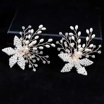 

Fashion Shoe Clip Handmade Pearl Luxury Wedding Shoes Bride High Heel Decoration Floral Decoration Charms Accessories