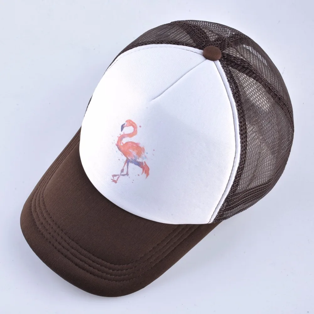 Летняя Бейсболка Женщины Дышащая бейсболки Snapback Хип Хоп кепка Печати Фламинго