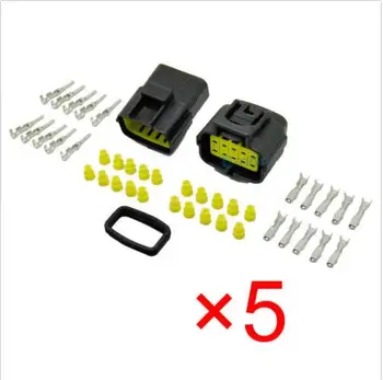 

5x 10 Pin Way Waterproof Electrical Connector Plug for Wire Terminal Sockets ET