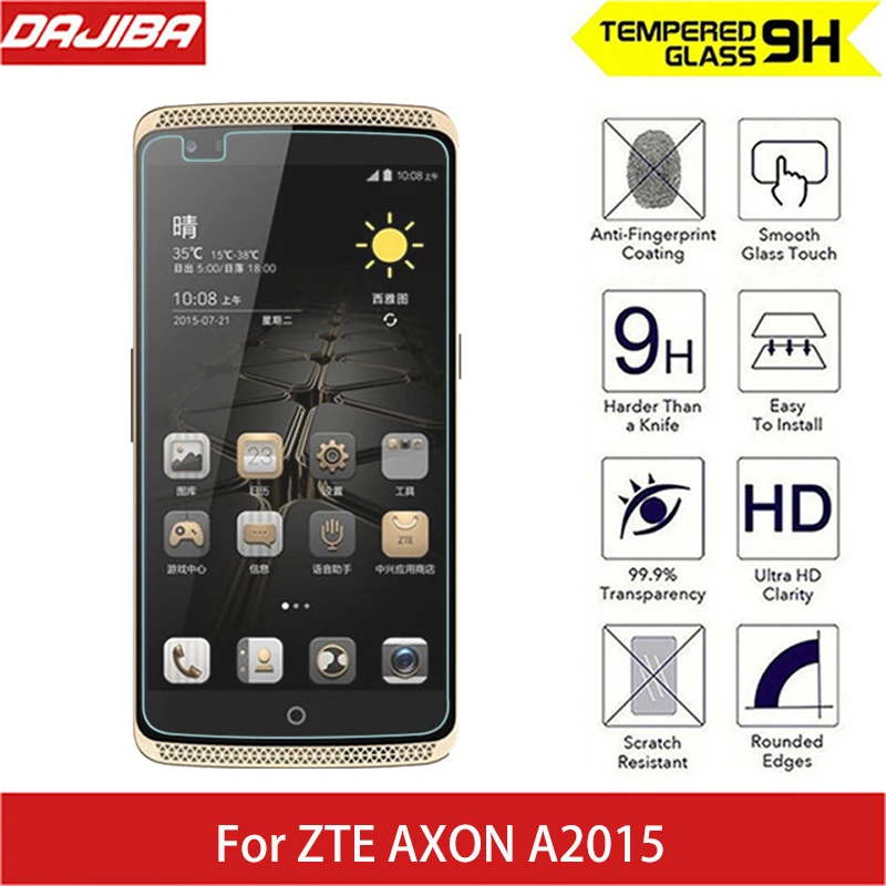 Tempered Screen Glass Scratch Proof for ZTE AXON A2015 2.5D Arc Edge Round Border thin Protector For | Мобильные телефоны и