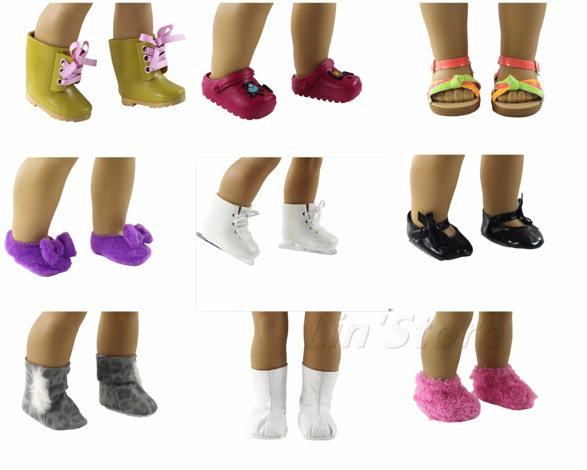 

Fashion style Doll Shoes Ice Skates for 18'' inch American Doll