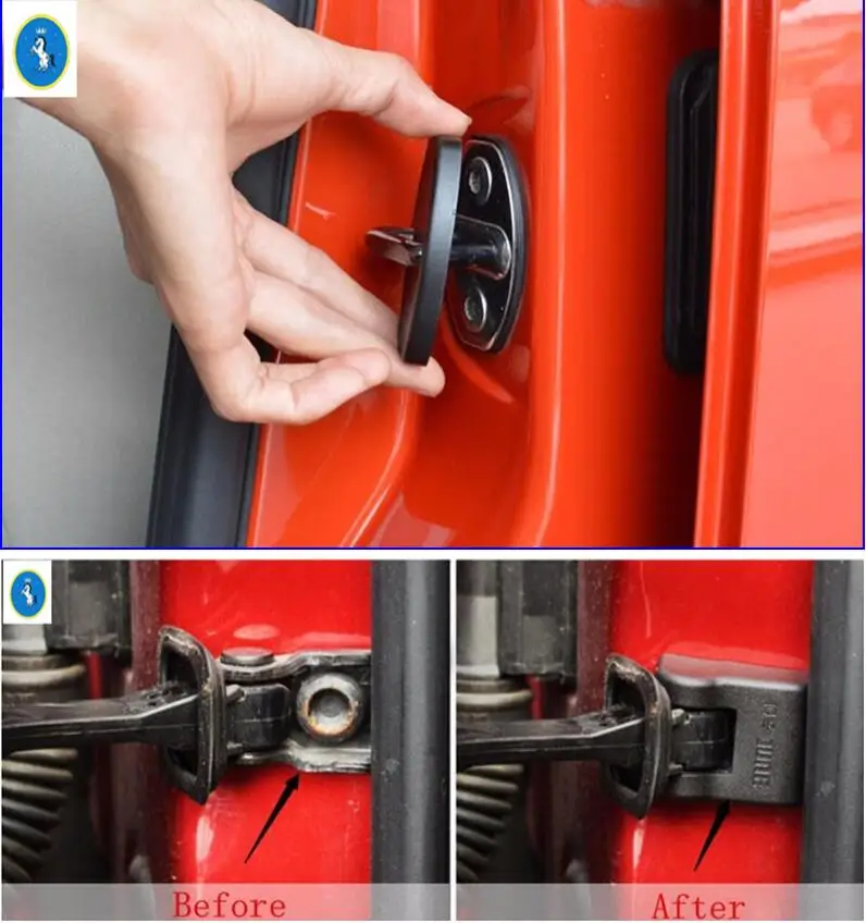 Yimaautotrims Auto Accessory Inner Car Door Stop Rust Waterproof Lock Protector Cover Kit For Volkswagen VW
