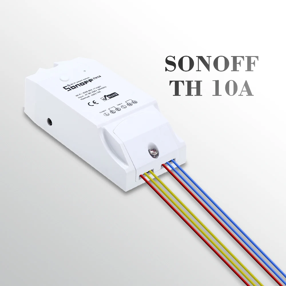 SONOFF TH16 16A/3500W TH10 10A/2200W 90-250V умный Wifi переключатель для контроля температуры и влажности беспроводной домашний комплект для автоматизации работы