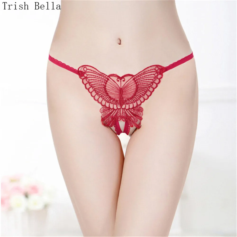 

Trish Bella 2018 Jacobs Butterfly transparent Low-waisted Hollow string tanga sexy lingerie visavis sexy panties underwear women