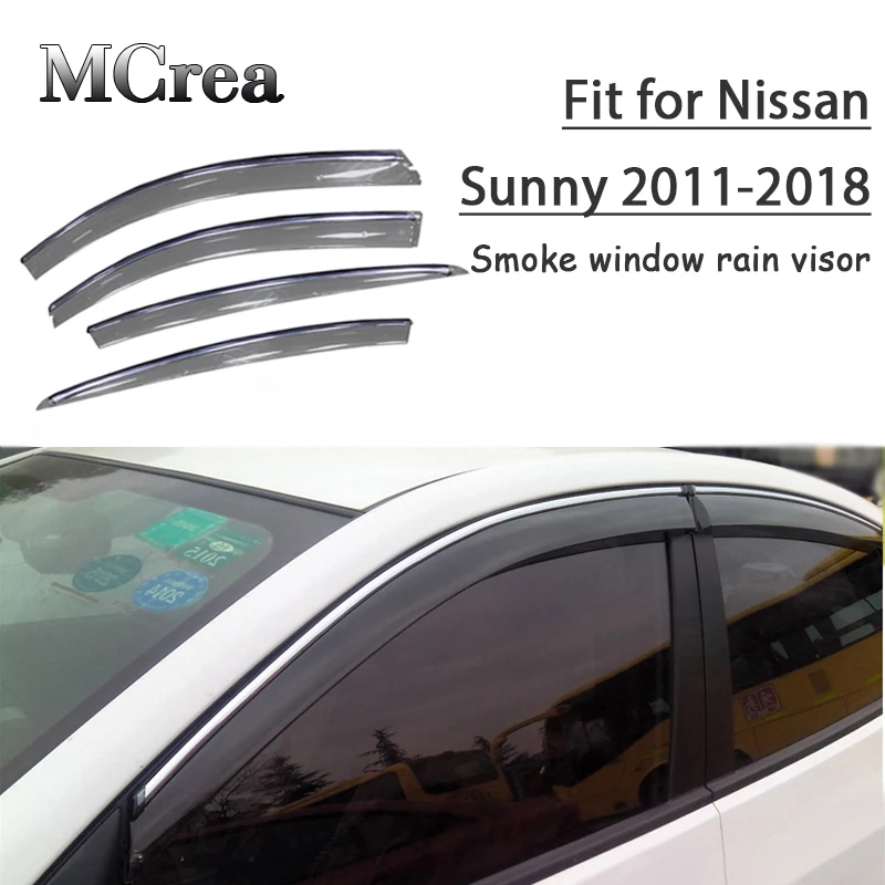 4 шт. дефлектор козырька от дыма и дождя для Nissan Sunny N17 2011 2018|Уплотнители авто| |