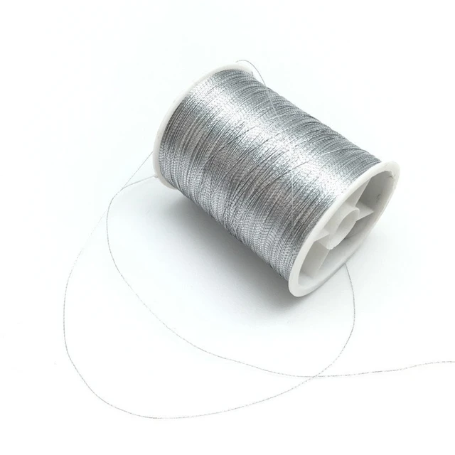 Embroidery Thread Metallic Silver (36m) V1750