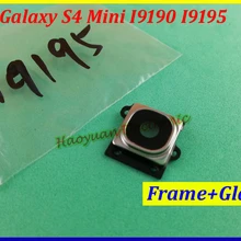 HAOYUAN. P. W 10 шт./лот задняя камера стекло объектив+ рамка Корпус чехол для samsung Galaxy S4 Mini I9190 I9195
