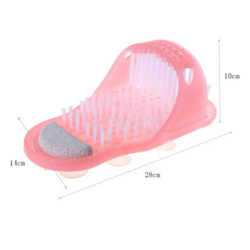 Инструмент для ухода за ногами, силиконовый массажер для ног, лапка для ног, для ванны, для обуви, пемза, скруббер, щетка для душа, массажер, тапочки, массаж ног - Цвет: Розовый