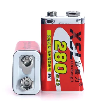 

2PCS XSL New 9V 6F22 280mAh Ni-MH Rechargeable battery for Multimeter Wireless Microphone Meter Toy Remote Control KTV use