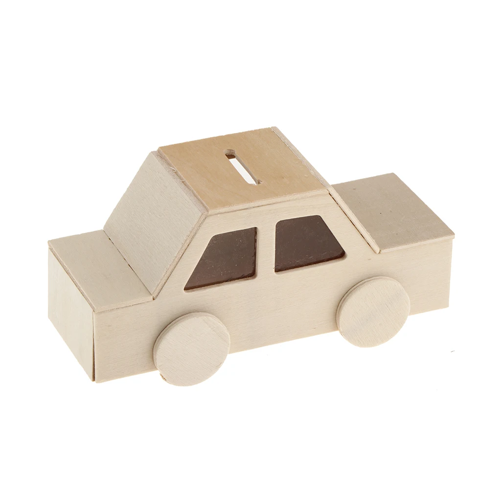 Unfinished Wood DIY Wood Pen Holder Hand Made Desk Organizer Pen Pot School Office Supplies Pen Stand Creative MDF Kids DIY Toys