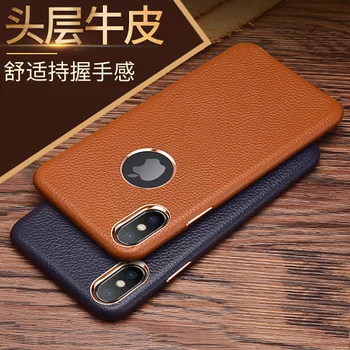 

For iphone XS Max Case Luxury Slim Soft Genuine Cowhide Leather Protective Back Phone Case for iphone XR X 8 7 6 6S Plus Capa