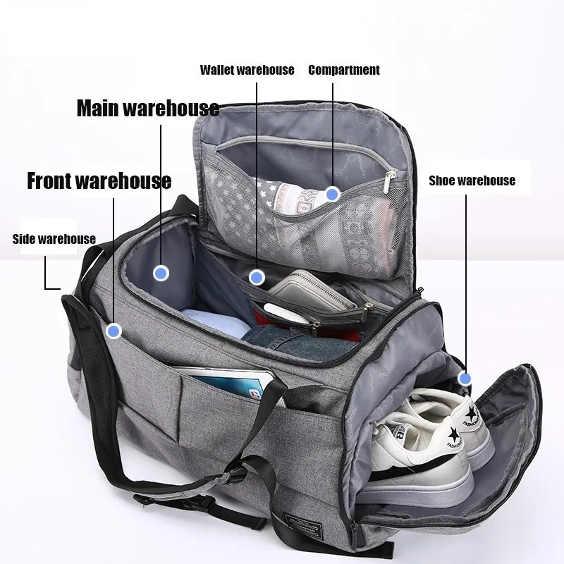 Спортивная сумка для фитнеса, мужская спортивная сумка, многофункциональная сумка для спортзала, сумка для хранения обуви, женская сумка для йоги, уличные сумки, рюкзак для путешествий, противоугонная сумка