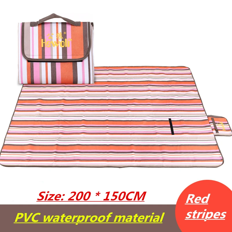 Hewolf 200*150CM Folding Camping Picnic Mats Quality PVC Waterproof