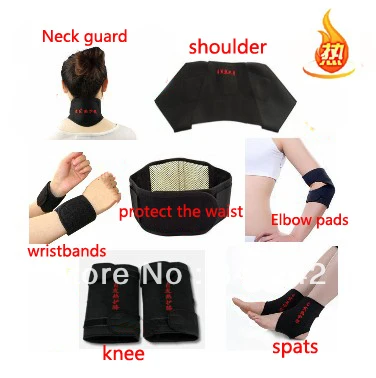 Tourmaline self-heating waist support belt kneepad neck wrist shoulder pad ankle elbow 11 magnetic therapy set | Красота и здоровье