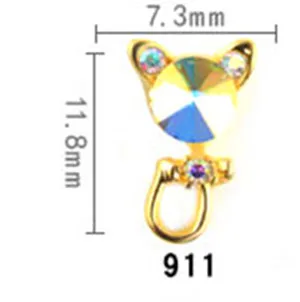 3D Nail Art Sparkly Big Rhinestone Jewel Diamond Design 10pcs Alloy Metal Crystal Stickers Glass Gem Stones Manicure Studs Tips - Цвет: 10pcs 911