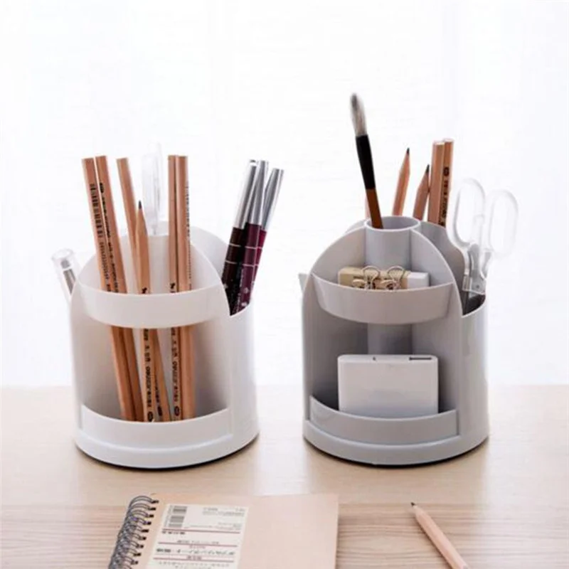 

1PC Multi-function Rotating Pen Holder Plastic Stationery Storage School Office Supplies Gift Desktop Pencil Organizer