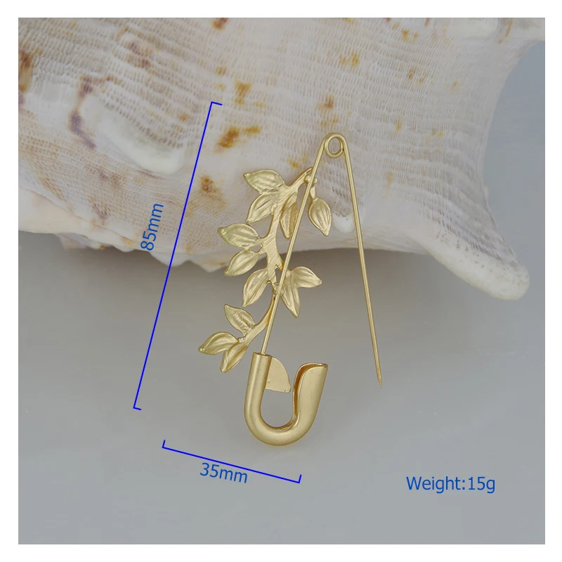 WXJCAN, Модные металлические цветы, брошь на булавке, безопасная брошь, большая женская Винтажная Брошь для женщин, декоративные булавки, размер 85*35 мм