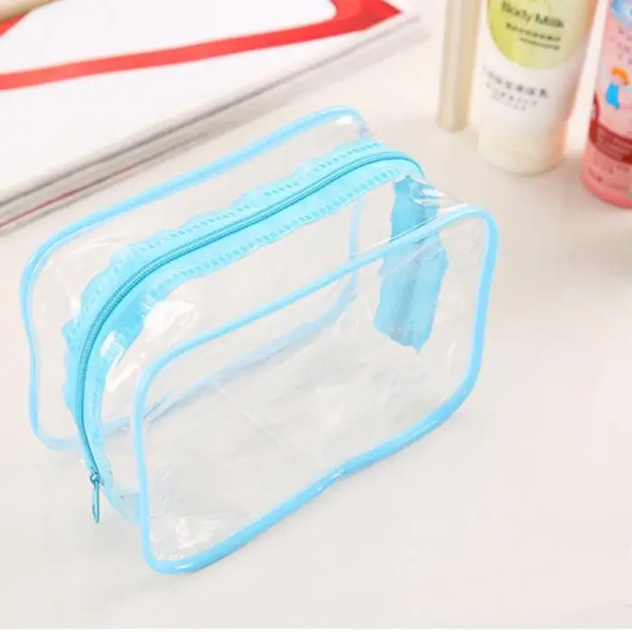 New Arrival New Transparent Cosmetic Travel Bag Women Makeup Organizer PVC Washing Bags Zipper Pouch