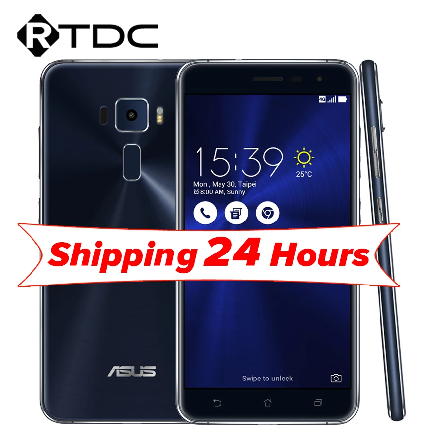 Original ASUS Zenfone 3 ZE552KL Smart Phone 64Bit Octa Core Android 6.0 5.5"FHD 4GB RAM 64GB ROM 3000mAh 16.0MP Fingerprint