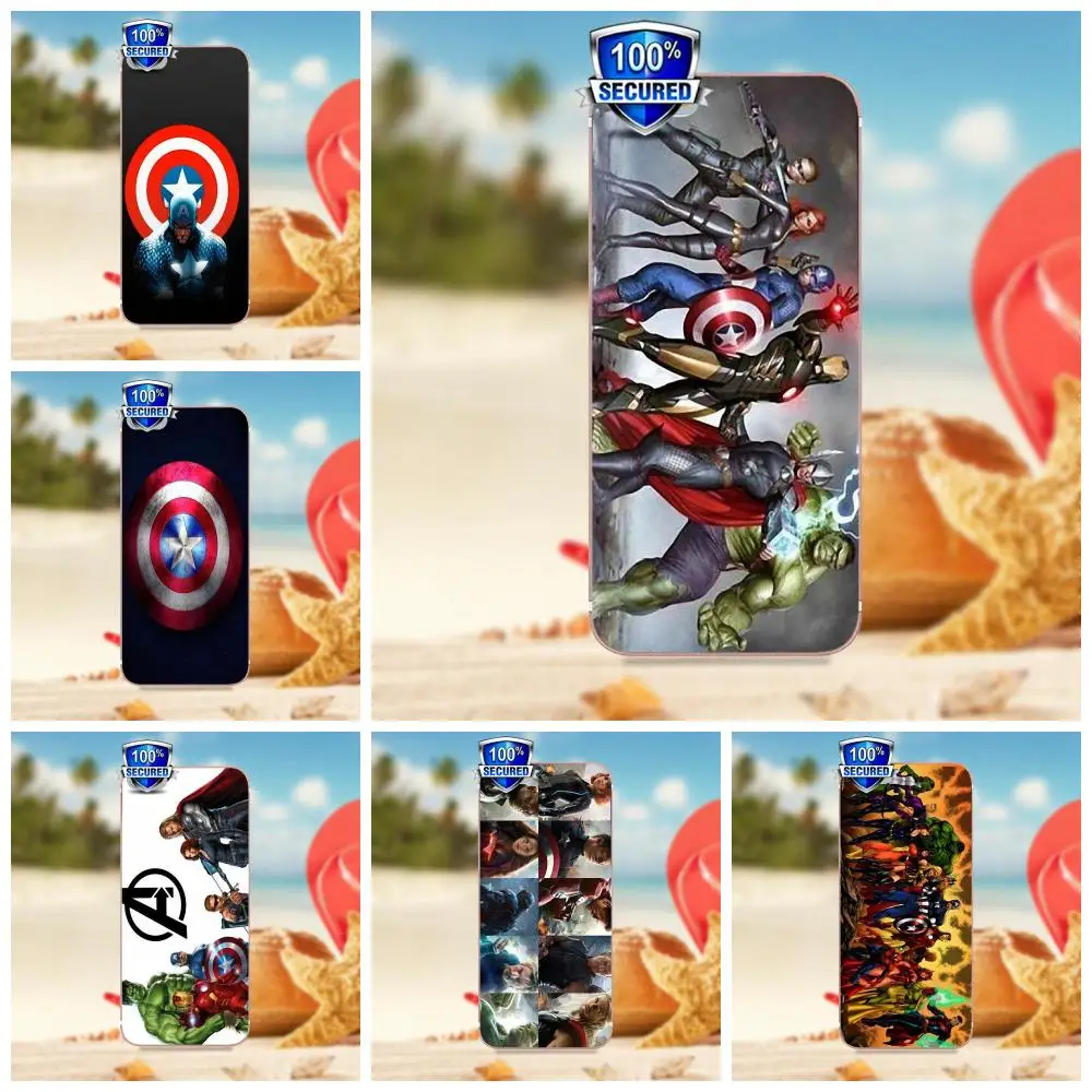 В Марвел из Мстителей Hero Капитан Америка Жесткий Чехол для iPhone 4S 5S 5C SE 6 S 7 8 Plus X Galaxy