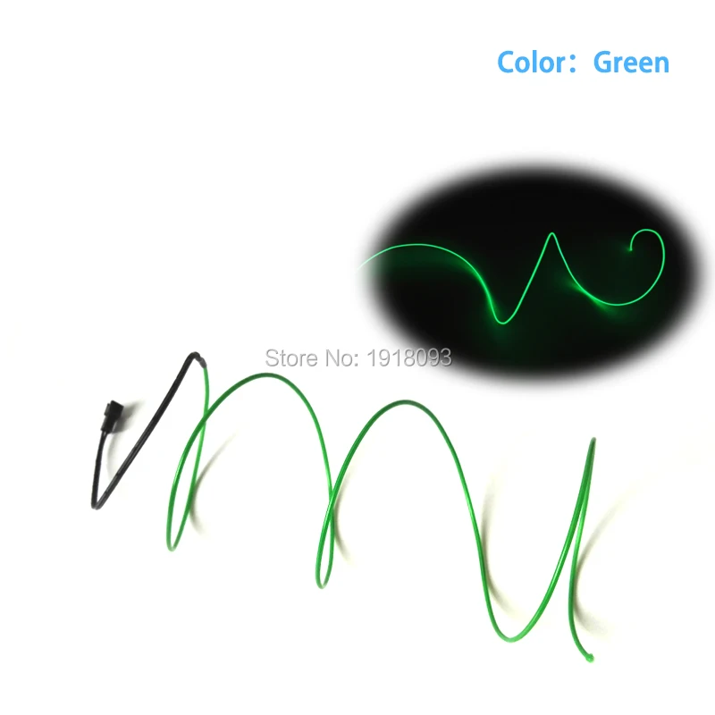 Популярные высококачественные EL провода светящийся для события вечерние Новинка освещение зеленый 1.3mmm 5 метров